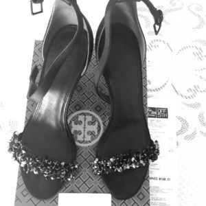 Tory Burch Logan Black Sandals
